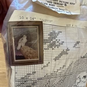 Needlepoint Picture Kit Baffin #151 Bird Island Large Embroidery Vtg Sealed NOS